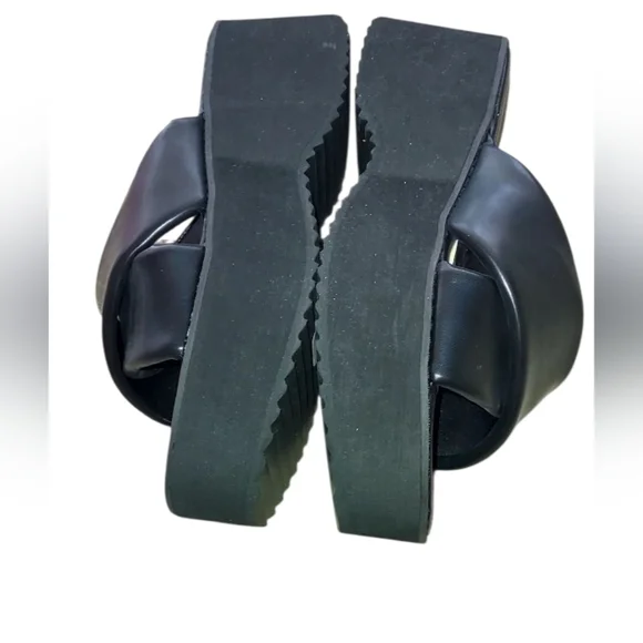 ASOS Black Crisscross Leather Sandals - Picture 3 of 6